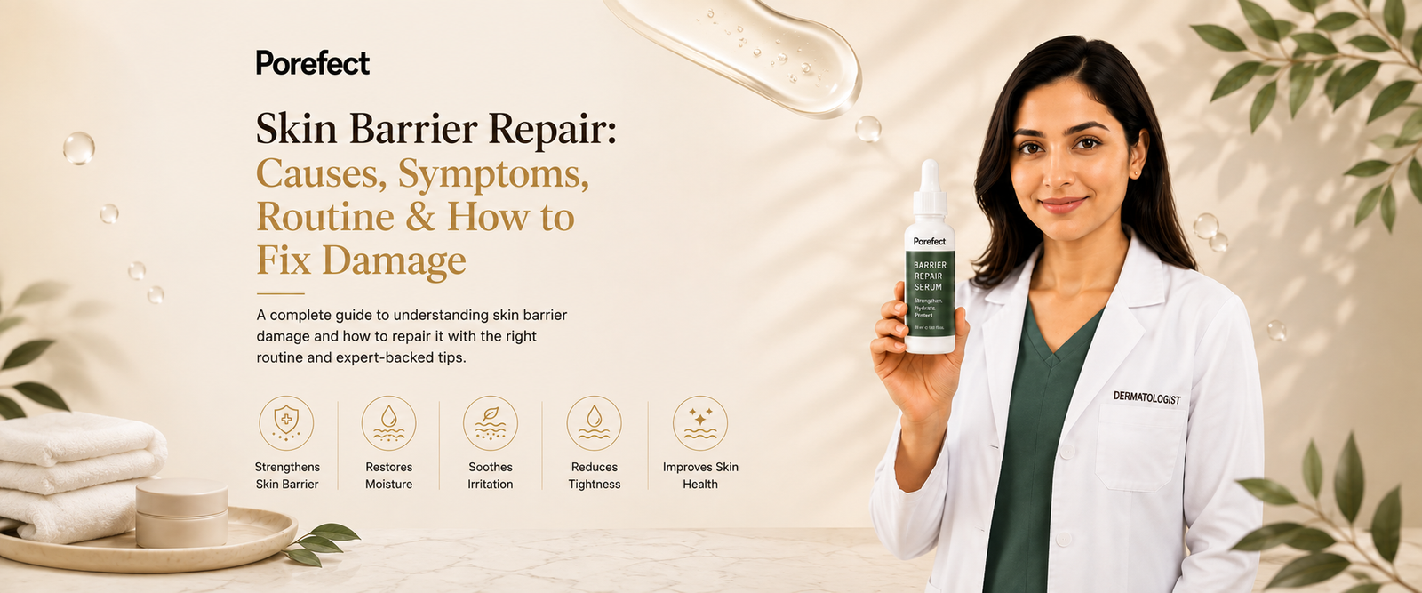 Skin barrier repair routine for damaged and sensitive skin