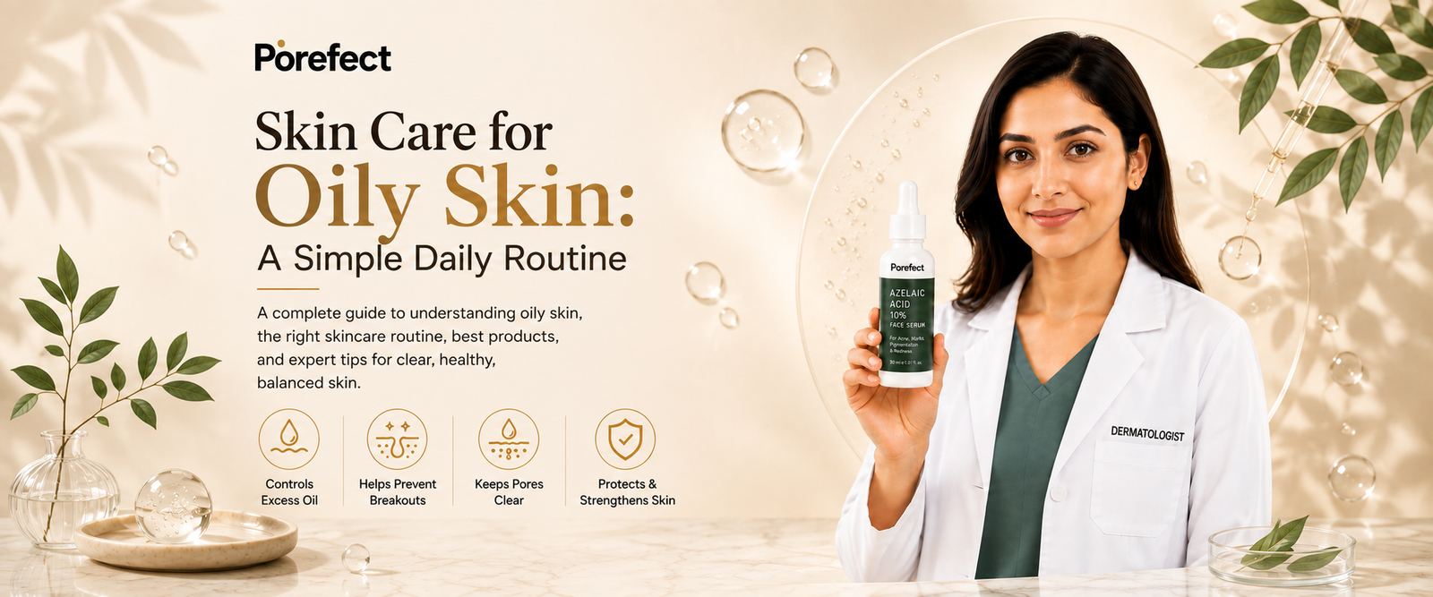 Skin care for oily skin with a simple daily skincare routine