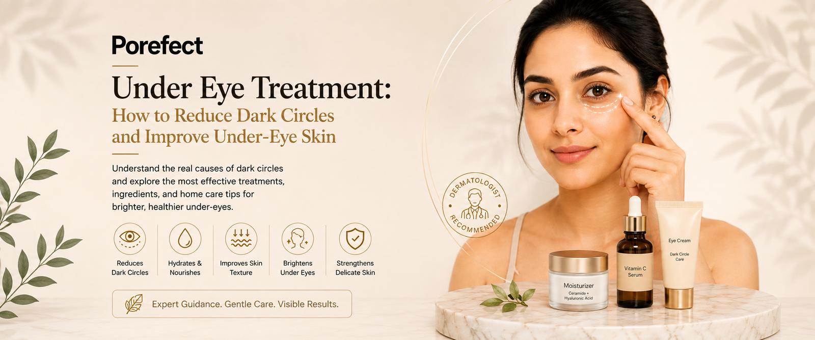 Under eye treatment for dark circles and under-eye skin