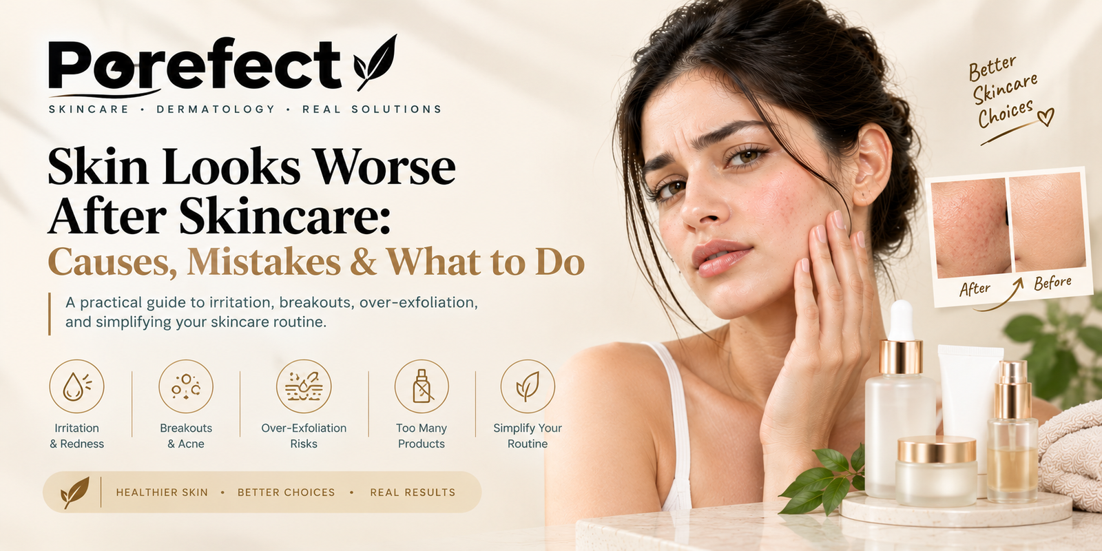 skin looks worse after skincare causes and treatment