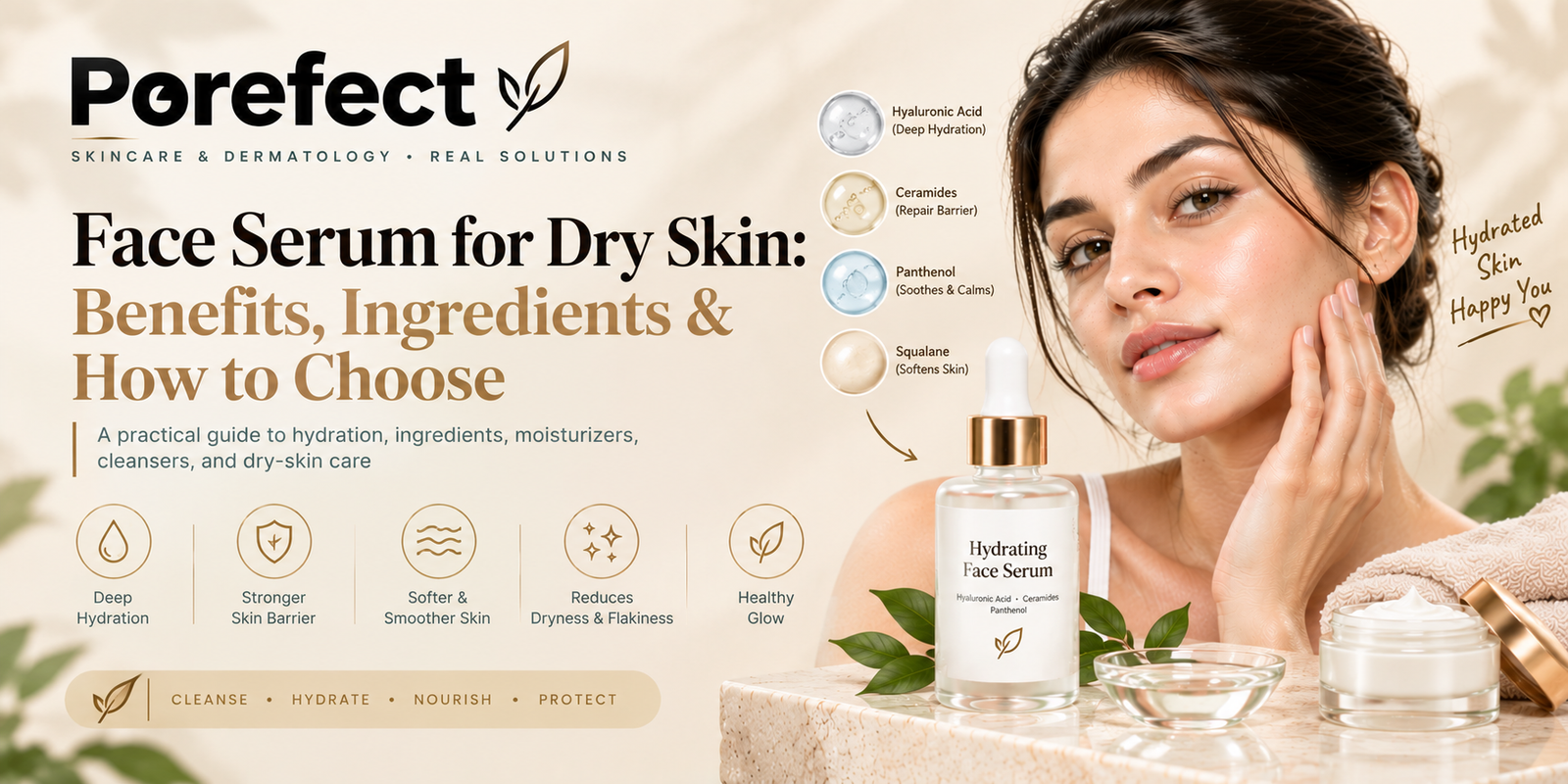 face serum for dry skin hydration and skincare routine
